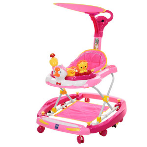 Ходунки детские Bambi  M 3665 3 в 1, с родительской ручкой и крышей